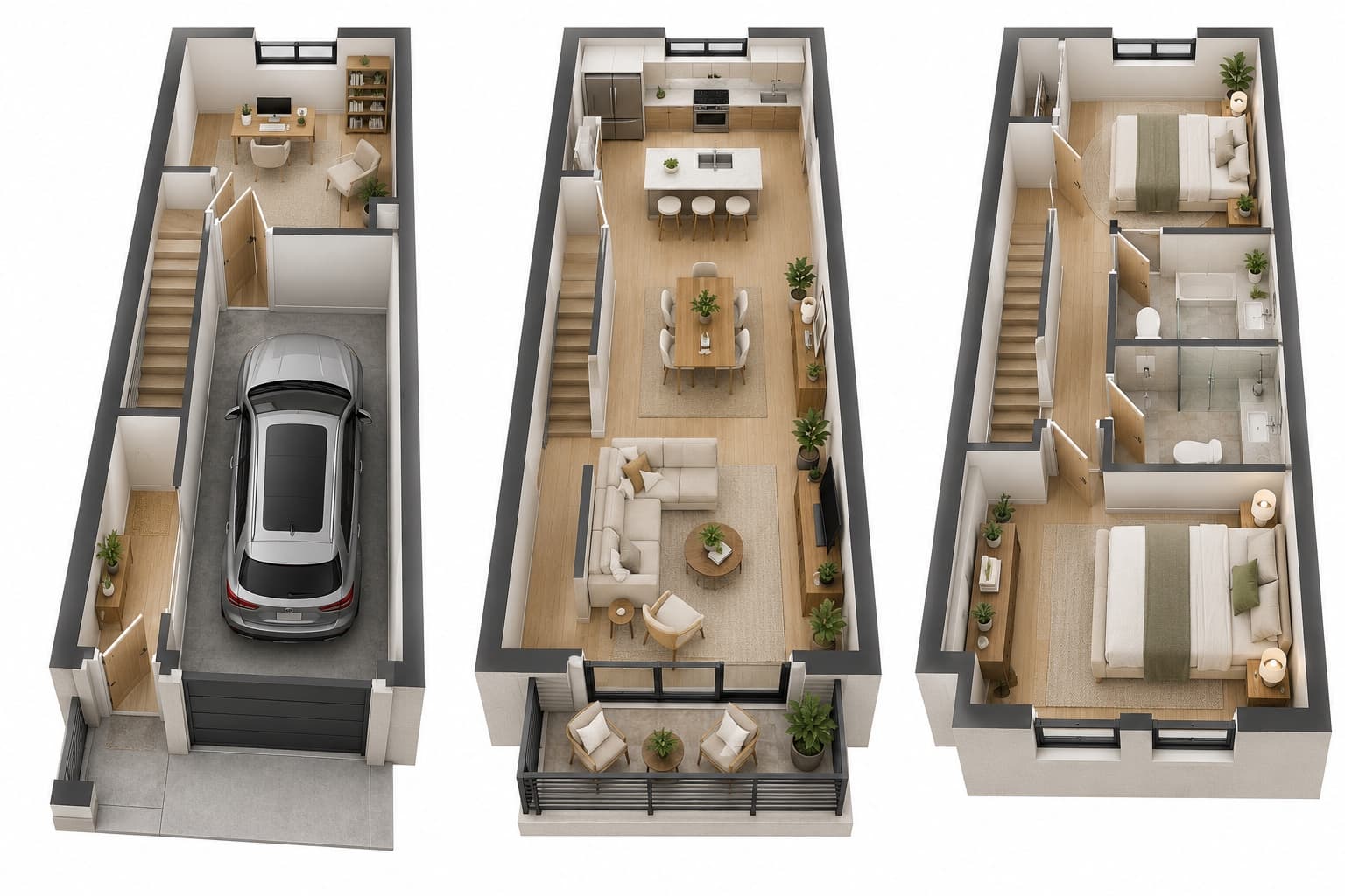 Townhouse, three floors